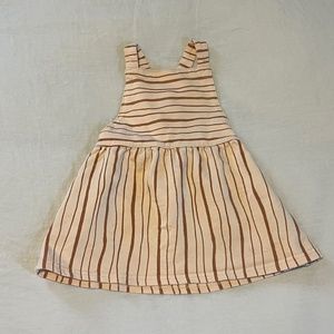 Rylee + Cru cross back apron style dress 12-18m